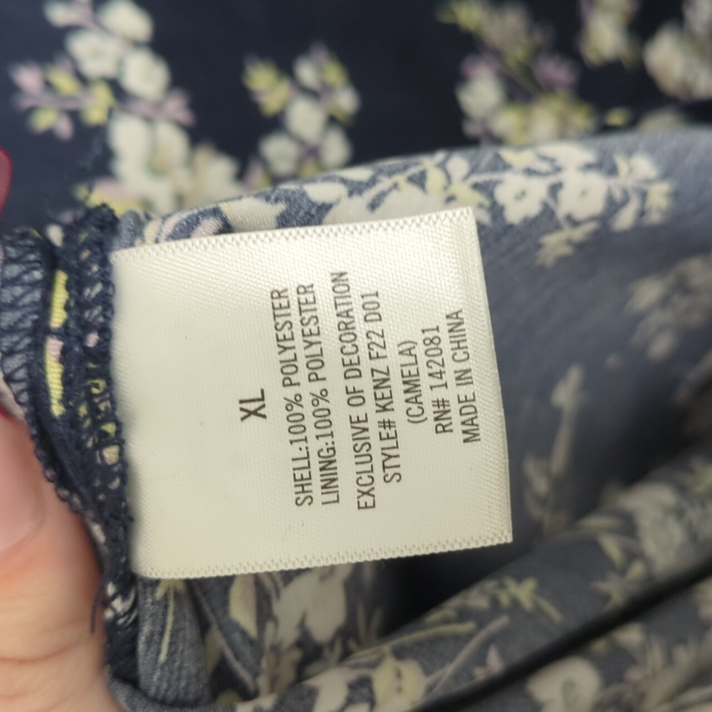 Kenzie x Francesca's Collections navy satin floral lace slip midi dress - Picture 8 of 13